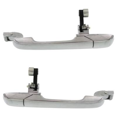 Rareelectrical - Rear Driver And Passenger Side Exterior Door Handle Compatible With 2001-2006 Acura Mdx Chrome - Image 4
