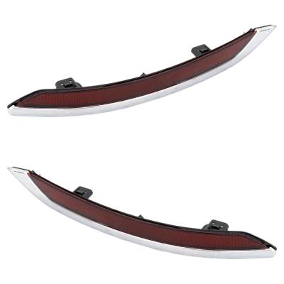 New Rear Left And Rear Right Bumper Reflector Compatible With Acura Tlx Base 6 Cyl 3.5L Tlx Sh-Awd 6