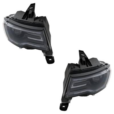 New Pair Of Headlight Compatible With Jeep Grand Cherokee Wk Laredo 6 Cyl 3.6L Grand Cherokee