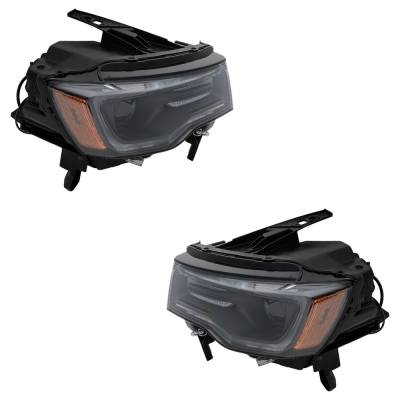 Rareelectrical - New Pair Of Headlight Compatible With Jeep Grand Cherokee Laredo 6 Cyl 3.6L Grand Cherokee Limited 6 - Image 3