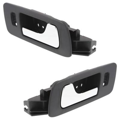 Rareelectrical - Front Driver And Passenger Side Interior Door Handle Fits 2005-2011 Cadillac Sts Beige Bezel Chrome - Image 2