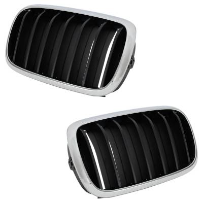 Rareelectrical - New Pair Of Grille Assembly Compatible With Bmw X5 Sdrive35i 6 Cyl 3.0L X5 Xdrive40e 4 Cyl 2.0L - Image 3