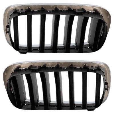 Rareelectrical - New Pair Of Grille Assembly Compatible With Bmw X5 Xdrive35i 6 Cyl 3.0L X5 Xdrive50i 8 Cyl 4.4L - Image 4