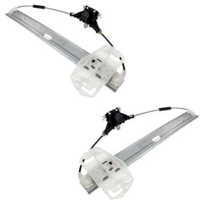 Rareelectrical - New Rear Left And Rear Right Window Regulator Compatible With Jeep Wrangler Unlimited X 6 Cyl 3.8L - Image 2