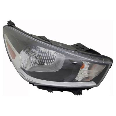 Right Passenger Side Halogen Headlight Compatible With Kia Rio 2018-2023 Lx S Gt-Line Sedan
