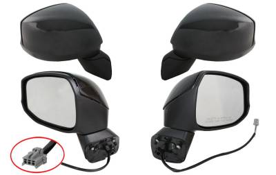 Rareelectrical - New Door Mirror Pair Compatible With Honda 12-13 Civic Power W/O Heat Ho1320261 76202Tr0a01 - Image 2