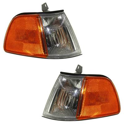 Rareelectrical - Pair Corner Light Compatible With 1990-1991 Honda Civic Si 1.6L (90-91) Dx 1.5L (90-91) Base 1.5L - Image 1