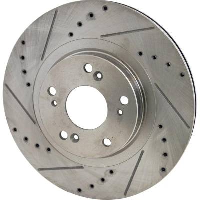 New Cross-Drilled Brake Disc Compatible With Acura Honda Civic Si 4 Cyl 2.0L Cr-V Lx 4 Cyl 2.4L Ilx