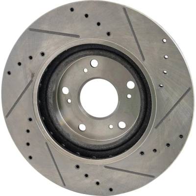 RAREELECTRICAL - New Cross-Drilled Brake Disc Compatible With Acura Honda Civic Si 4 Cyl 2.0L Cr-V Lx 4 Cyl 2.4L Ilx - Image 2