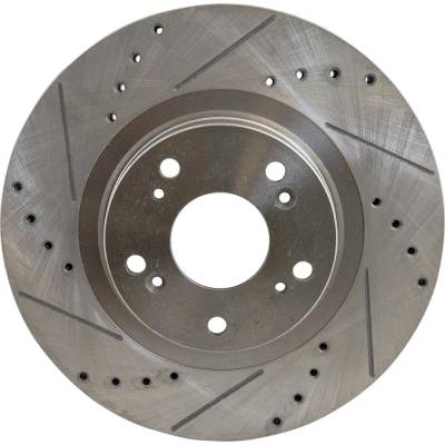RAREELECTRICAL - New Cross-Drilled Brake Disc Compatible With Acura Honda Ilx Dynamic 4 Cyl 2.4L Rsx Type-S 4 Cyl - Image 6