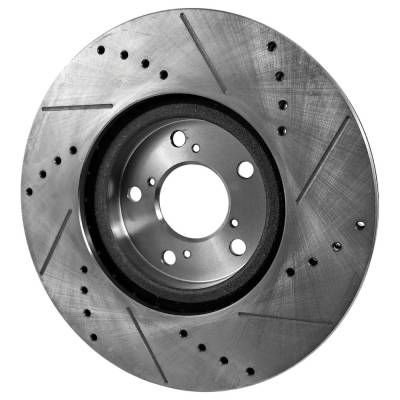 RAREELECTRICAL - New Cross-Drilled Brake Disc Compatible With Acura Honda Pilot Ex-L 6 Cyl 3.5L Pilot Ex 6 Cyl 3.5L - Image 6