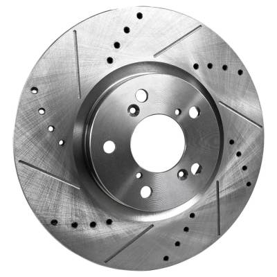 RAREELECTRICAL - New Cross-Drilled Brake Disc Compatible With Acura Honda Pilot Ex 6 Cyl 3.5L Rlx Sport Hybrid Sh-Awd - Image 4