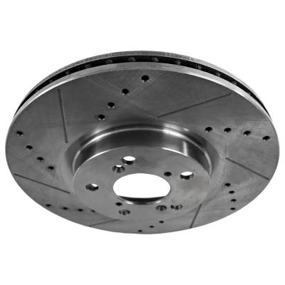 RAREELECTRICAL - New Cross-Drilled Brake Disc Compatible With Acura Honda Pilot Ex 6 Cyl 3.5L Rlx Sport Hybrid Sh-Awd - Image 12