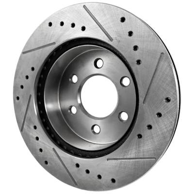 RAREELECTRICAL - New Cross-Drilled Brake Disc Compatible With Dodge Dakota Base 4 Cyl 2.5L Dakota R/T 8 Cyl 5.9L - Image 3
