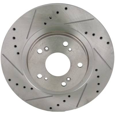 RAREELECTRICAL - New Cross-Drilled Brake Disc Compatible With Acura Honda Civic Si 4 Cyl 2.4L Ilx Dynamic 4 Cyl 2.4L - Image 3
