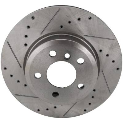 New Cross-Drilled Brake Disc Compatible With Bmw X3 3.0I 6 Cyl 3.0L X3 Xdrive30i 6 Cyl 3.0L X3 3.0Si