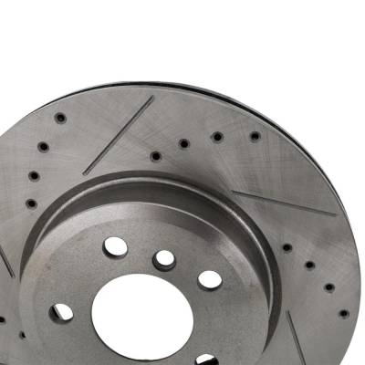 RAREELECTRICAL - New Cross-Drilled Brake Disc Compatible With Bmw X3 3.0I 6 Cyl 3.0L X3 Xdrive30i 6 Cyl 3.0L X3 3.0Si - Image 3