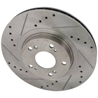 New Cross-Drilled Brake Disc Compatible With Acura Honda Civic Mugen Si 4 Cyl 2.0L Civic Si 4 Cyl