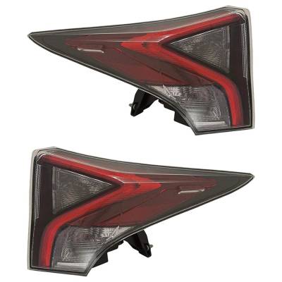 Led Tail Light Assembly Right Left Pair Upper Compatible With 2016-2018 Toyota Prius Three Touring