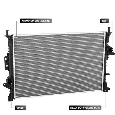 Rareelectrical - Radiator Compatible With 2015 2016 2017 2018 2019 Ford Escape Se Sel Titanium 2.5L L4 Compact Suv - Image 2