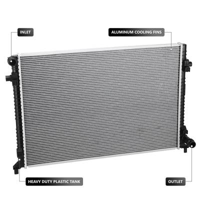 Rareelectrical - Engine Radiator Compatible With 2018-2019 Volkswagen 2.0L 3.0L I4 Ea888 Ea837/Ea839 Audi Audi 349Hp - Image 2