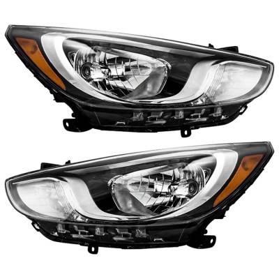New Pair Of Headlight Compatible With Hyundai Accent Sedan 2012-2014 By Part Number 92102-1R010