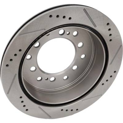 RAREELECTRICAL - New Cross-Drilled And Slotted Brake Disc Compatible With Lexus Toyota 4Runner Sr5 8 Cyl 4.7L Sequoia - Image 2