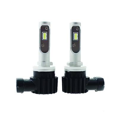 Led Headlight Bulb Pair Compatible With H27/881 Socket 4800 Lumens 6500K White 6-32V Aircraft