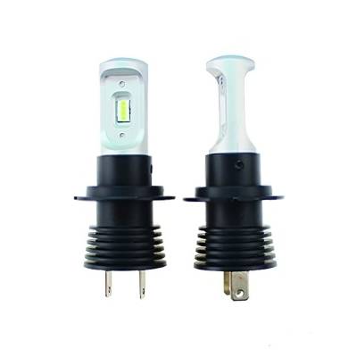 Led Headlight Bulb Pair Compatible With H7 Socket 4800 Lumens 6500K White 6-32V Aircraft Aluminum