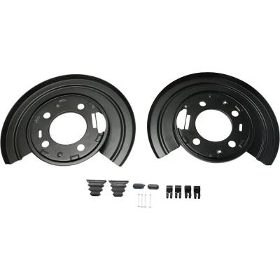 Rareelectrical - New Rear Brake Dust Shields Compatible With Ford F-350 Super Duty Lariat 8 Cyl 6.7L F-250 Super Duty - Image 2