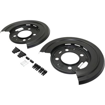 Rareelectrical - New Rear Brake Dust Shields Compatible With Ford F-350 Super Duty Lariat 8 Cyl 6.7L F-250 Super Duty - Image 4