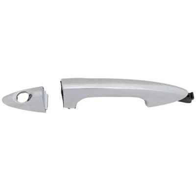 Front Passenger Side Exterior Door Handle Compatible With 2012-2017 Hyundai Accent Chrome With Key
