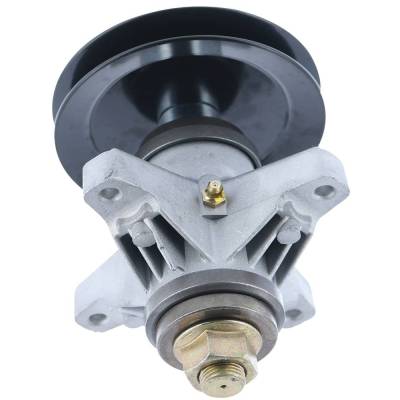 Rareelectrical - Lawn Tractor Spindle Assembly With Pulley Compatible With Lt1050 Lt1024 Slt1554 50 54 Inch Deck - Image 3