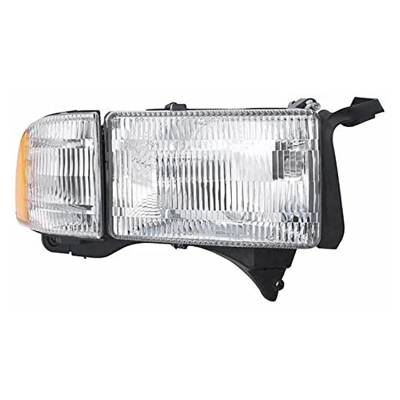 New Passenger Side Halogen Headlight Compatible With 1994-2001 Dodge Ram 1500 1994-2002 Ram 2500