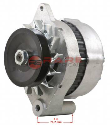 Rareelectrical - New 12V 37A Alternator Compatible With 1991-2007 Vermeer Bc1600a Bc1250a Brush Chipper Ditch Witch - Image 3