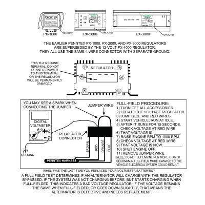 Rareelectrical - Voltage Regulator With Harness Compatible With Penntex Px-5 Late Early Style Alternator B-Circuit - Image 8