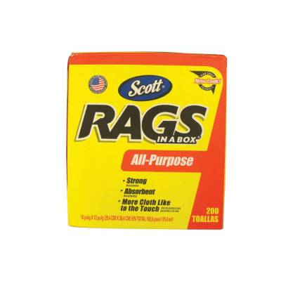 Rareelectrical - Disposable Shop Rags In A Box 200 Count 10" X 14" Compatible With Automotive Mechanic Tractor Mower - Image 2