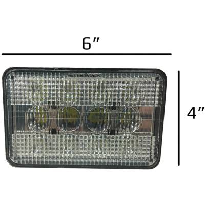 Rareelectrical - Led Flood Beam Tractor Headlight 60 Watt Compatible With International 3088 3288 3488 3688 5088 5288 - Image 3