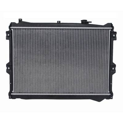 Rareelectrical - Radiator Compatible With 1989-1995 Mazda Mpv 3.0L V6 2.6L L4 Downflow 26Mm Plastic Tank Aluminum - Image 1