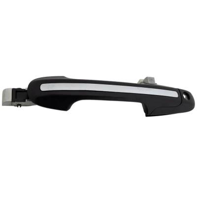 Rareelectrical - Left Front Exterior Door Handle Compatible With 2003-2007 Honda Accord Chrome Lever Black Bezel With - Image 3