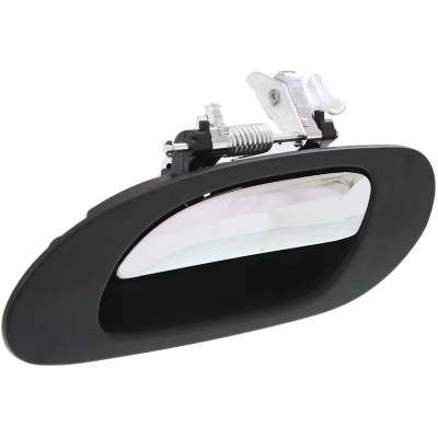 Rareelectrical - Left Rear Exterior Door Handle Compatible With 1999-2003 Acura Tl Chrome Lever With Black Bezel - Image 2