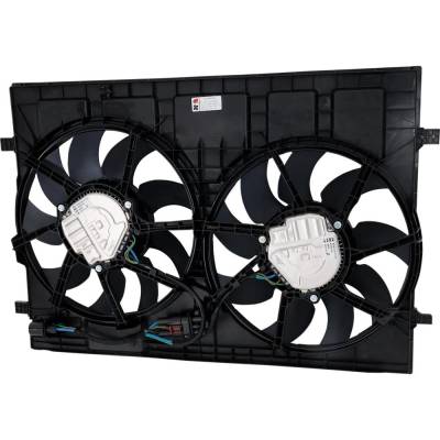 New Dual Cooling Fan Assembly Compatible With Volkswagen Atlas Sel Premium 6 Cyl 3.6L Atlas S 4 Cyl