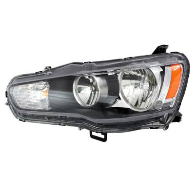 Left Driver Headlight Assembly Compatible With 2008-2009 Mitsubishi Lancer De Es Gts Sedan 2.0L 4B11