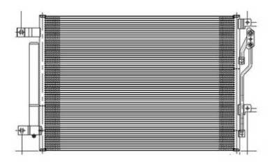 New A/C Condenser Compatible With 2013-2016 Dodge Dart 1.4L 2.0L 2.4L L4 Ch3030250 55111484Ad