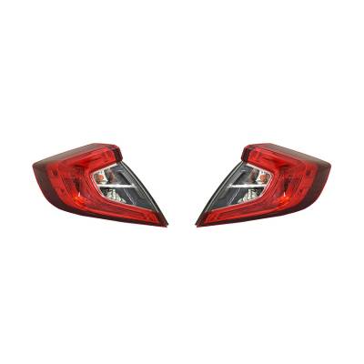 Rareelectrical - New Outer Pair Of Tail Lights Fits Honda Civic 2016-2017 33500-Tba-A01 Ho2804110 - Image 1