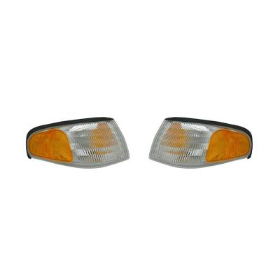New Pair Of Back Up Lights Compatible With Ford Mustang 1994-1998 Fo2521125 Fo2520125 F4zz 13201 A