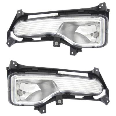 Rareelectrical - New Pair Of Daytime Running Lights Compatible With Kia Sorento 3.5L 2011 2012 2013 By Part Numbers - Image 1