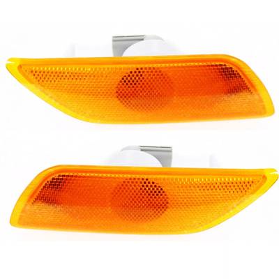 Rareelectrical - New Pair Of Side Marker Lights Compatible With Ford Focus Lx S Se Ses Sony Limited Edition 2000-2007 - Image 3