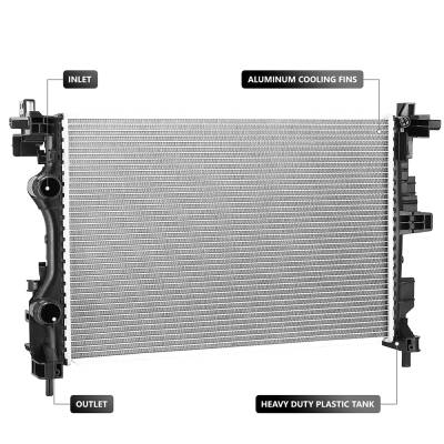 Rareelectrical - Radiator Assembly Compatible With 2019-2022 Jeep Compass 2017-2020 Jeep 2.4L L4 2360Cc 13687 - Image 2