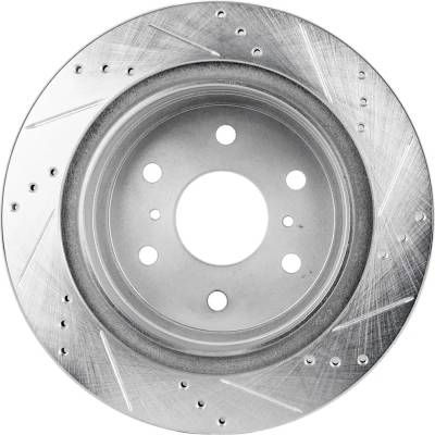 RAREELECTRICAL - New Cross-Drilled Brake Disc Compatible With Cadillac Chevrolet Avalanche Black Diamond Ls 8 Cyl - Image 4
